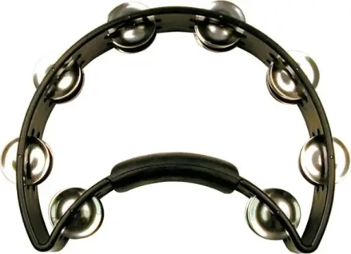 [RT1010] Tambourine Rhythm Tech Noire Avec Jingles Nickel