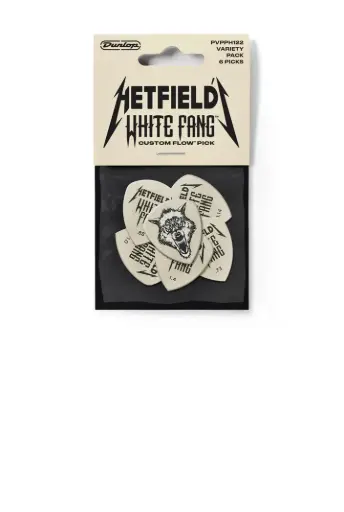 [PVPPH122] Plectres Dunlop Hetfield’s White Fang Custom Flow Pick Variety Pack