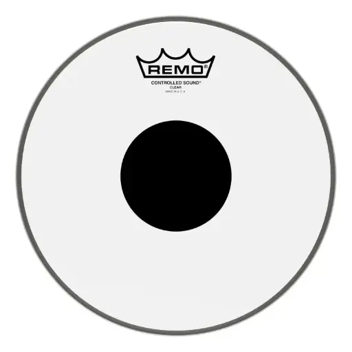 [CS-0310-10] Remo 12" Controlled Sound Clear Drum Head With Black Dot CS-0312-10